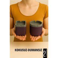 Kokusuz Dumansız Küllük - 2 li Küllük Seti Kafe Küllüğü Restoran Küllüğü Masaüstü Küllük