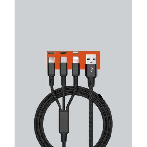 Evrensel 3 Başlıklı Şarj Kablosu – İphone Huawei Samsung İçin