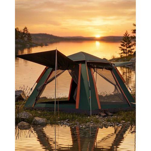4 5 Kişilik Kamp Çadırı Güneşlikli Suya Dayanıklı Geniş Hacimli Outdoor