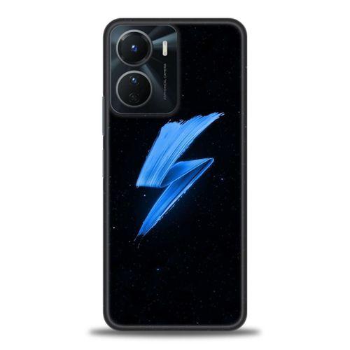 Vivo Y16 Kılıf HD Baskılı Kılıf - Mavi Şimşek + Tam Ekran Koruyucu
