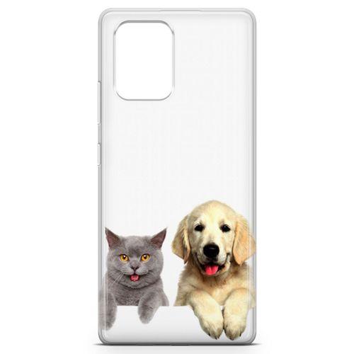 Samsung Galaxy A91 Kılıf Scottish Fold Kedi Ve Köpek Arka Kapak Koruma Desenli Full Koruyucu