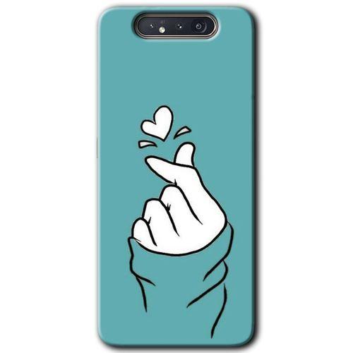 Potkal Hediye Fabrikası Samsung Galaxy A80 HD Baskılı Kılıf + 9D Tam Ekran Koruyucu - Mutluluk