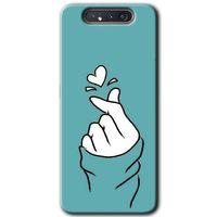 Potkal Hediye Fabrikası Samsung Galaxy A80 HD Baskılı Kılıf + 9D Tam Ekran Koruyucu - Mutluluk