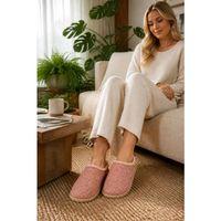 Pembe %100 Alt Taban ve Üstü Keçe 36-37 Numara Ev İçi Terlik