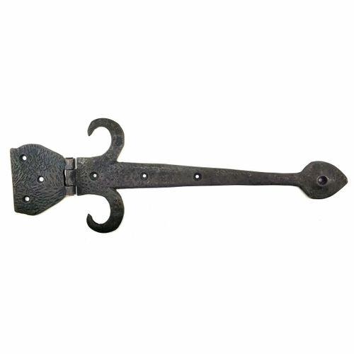 Antika Tarz Dekoratif Pirinç Kuyruklu Çanak Menteşe - 137x390 Mm, Oksit