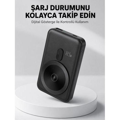 Lcd Ekranlı Kablosuz Powerbank Type C Ve Usb Çıkışlı Yeni Nesil