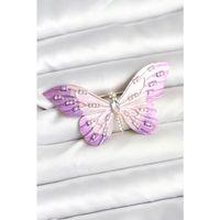 Lila Renk Kelebek Model Broş