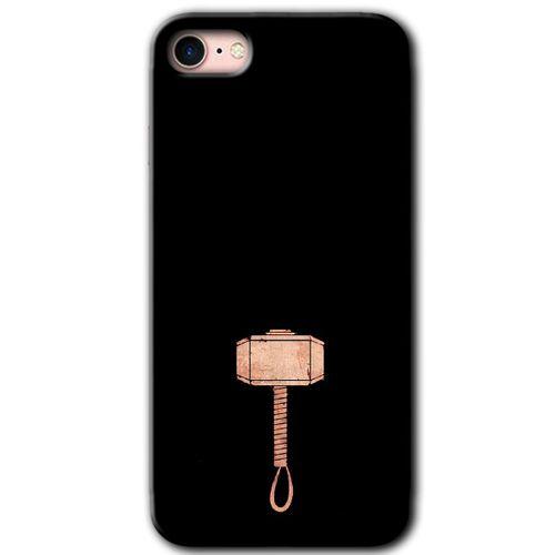 iPhone 7 Kılıf Baskılı Kapak - Thor Çekiç +Tam Kaplayan Mat Seramik
