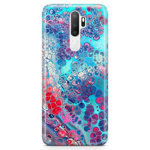 Oppo A9 2020 Kılıf Mermer Bubbles Arka Kapak Koruma Desenli Full Koruyucu