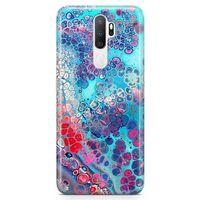 Oppo A9 2020 Kılıf Mermer Bubbles Arka Kapak Koruma Desenli Full Koruyucu