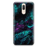 Huawei Mate 10 Lite Kılıf Dağılmış Mürekkep Arka Kapak Koruma Desenli Full Koruyucu