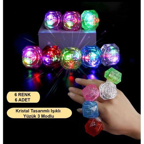 Kristal Led Parti Yüzük Seti