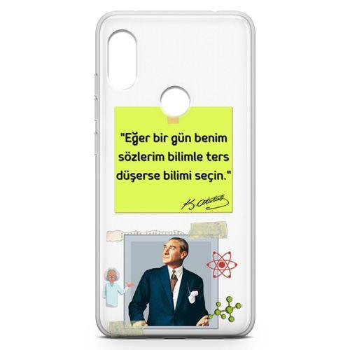 Xiaomi Redmi Note 6 Pro Kılıf Caps Atatürk Arka Kapak Koruma Desenli Full Koruyucu
