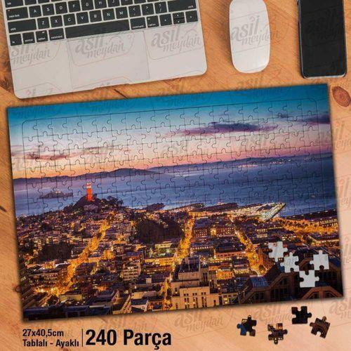 Asil Hobi - Coit Kulesi, Alcatraz Ve San Francisco Körfezi - Yapboz - Ayak Destekli 240 Parça Puzzle