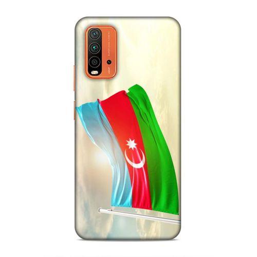 Xiaomi Redmi 9T Uyumlu Kılıf Azarbaijan (7) Telefon Kılıfı Gökyüzü Bayrak