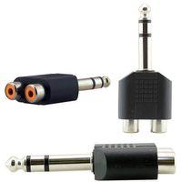 6.3 Mm Stereo Erkek - 2 Rca Dişi Çevirici Jack