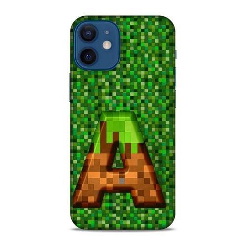 Lopard Apple iPhone 12 Mini Uyumlu Kılıf PiXel (44) Tough Armor Kılıf A Harfi