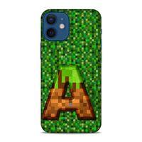 Lopard Apple iPhone 12 Mini Uyumlu Kılıf PiXel (44) Tough Armor Kılıf A Harfi