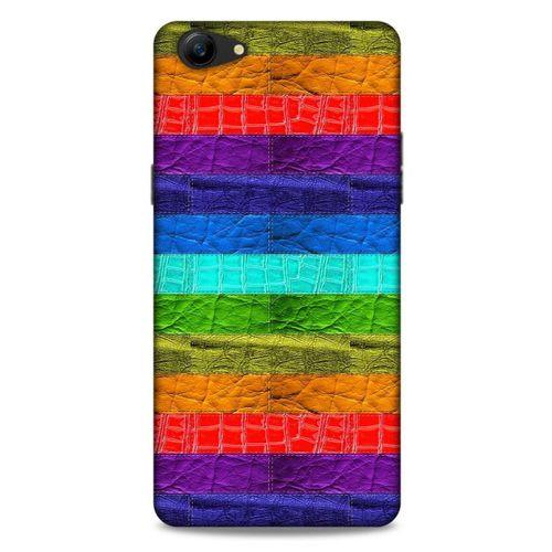 Oppo A79 Kılıf Patchwork (38) Neo Hybrid Kılıf Yeşil Kırmızı Mor