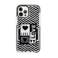 iPhone 11 Pro Casetify Black Love Desenli Anti Shock Premium Silikonlu Siyah Kenar Detaylı Telefon K