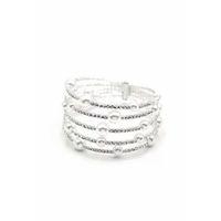 Beş Sıra İncili Su Yolu Bileklik - Gümüş