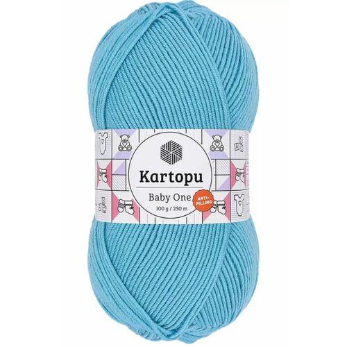 1 Adet Baby One Tüylenmeyen El Örgü İpi Yünü Turkuaz K576