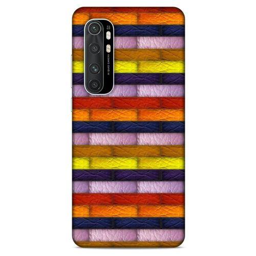 Xiaomi Mi Note 10 Lite Kılıf Patchwork (30) Silicone Case Şeker Pembe Sarı