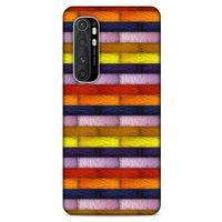 Xiaomi Mi Note 10 Lite Kılıf Patchwork (30) Silicone Case Şeker Pembe Sarı