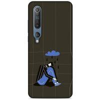 Xiaomi Mi 10 Kılıf Depresyon (33) Hybrid Kılıf Kahve Toz Pembe