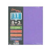 SİMPLUS A4 8+3 275 Yaprak PLASTİK KAPAK SPİRAL AYRAÇLI DEFTER ( Kapak Rengi Stoktan Rastgele ! )
