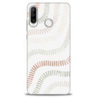 Huawei P30 Lite Kılıf HD Baskılı Kılıf - Renkli Mozaik + Tam Ekran Koruyucu