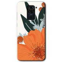 MRCİLETİSİM Xiaomi Redmi Note 9 Kılıf Kapak - Portakal Çiçeği +Hayalet Ekran Yandan Gözükmez