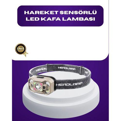 Wave Sensörlü Led Kafa Lambası Şarjlı Ayarlanabilir Işık