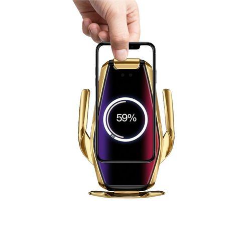 Otomatik Sensörlü Araç Telefon Tutucu Kablosuz Şarj Özellikli 360 Derece Döner