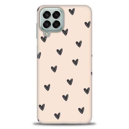 Samsung Galaxy M33 Kılıf HD Baskılı Kılıf - Minik Kalpler + Tam Ekran Koruyucu