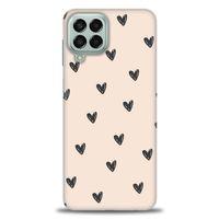 Samsung Galaxy M33 Kılıf HD Baskılı Kılıf - Minik Kalpler + Tam Ekran Koruyucu