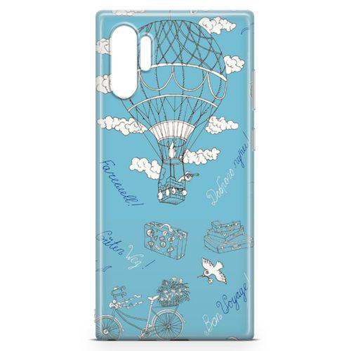 Samsung Galaxy Note 10 Plus Kılıf Vintage Seyahat Arka Kapak Koruma Desenli Full Koruyucu