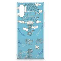 Samsung Galaxy Note 10 Plus Kılıf Vintage Seyahat Arka Kapak Koruma Desenli Full Koruyucu