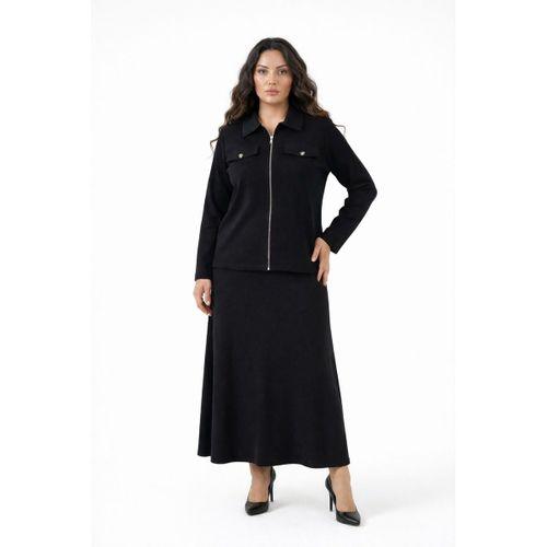 Kadın Fermuarlı Bluz Etek Takım BGL-ST05425