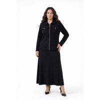 Kadın Fermuarlı Bluz Etek Takım BGL-ST05425