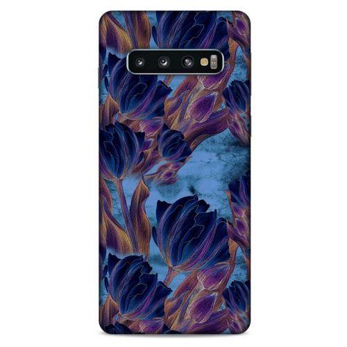 Samsung Galaxy S10 Uyumlu Kılıf Mavi Delisi (49) Ultra Silikon Kılıf Lale