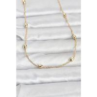 CM 14K Gold Renk Topçuklu Burgu Zincir Model 60 cm Kadın Kolye
