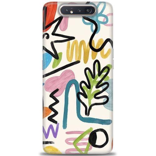 Samsung Galaxy A80 Kılıf HD Baskılı Kılıf - Çizimler + Tam Ekran Koruyucu