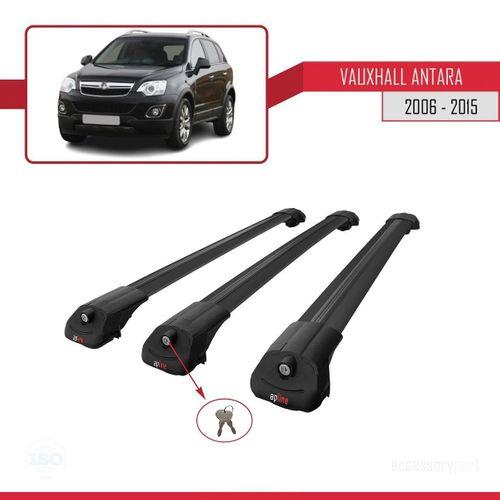 Vauxhall Antara 2006-2015 Arası ile uyumlu ACE-1 Ara Atkı Tavan Barı SİYAH 3 ADET BAR