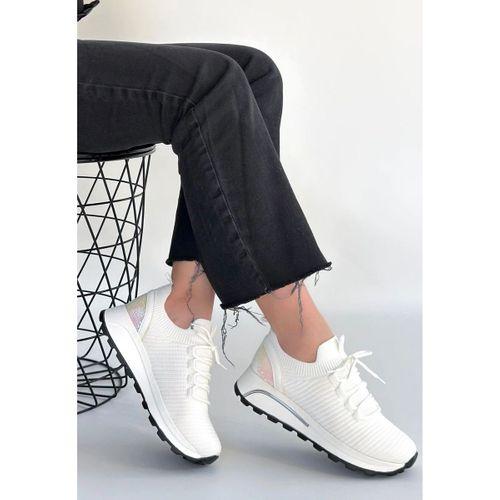 Feort Beyaz Triko Bağcıklı Spor Ayakkabı