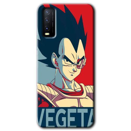 Potkal Hediye Fabrikası Vivo Y20s Kılıf HD Desen Baskılı Arka Kapak - Vegeta