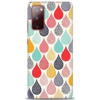 Samsung Galaxy S20 FE Kılıf HD Baskılı Kılıf - Renk Damlaları + Tam Ekran Koruyucu