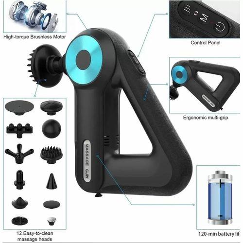 12 Başlıklı Profesyonel Masaj Tabancası Çok Fonksiyonlu