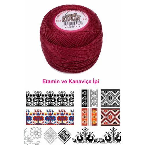 Kaplan Etamin Ve Kanaviçe İpi 8 No Kod/Renk: 818 - Royaleks