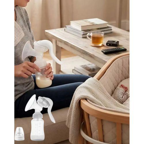 Taşınabilir Manuel Göğüs Pompası Ayarlanabilir Vakumlu 180 Ml Şişeli